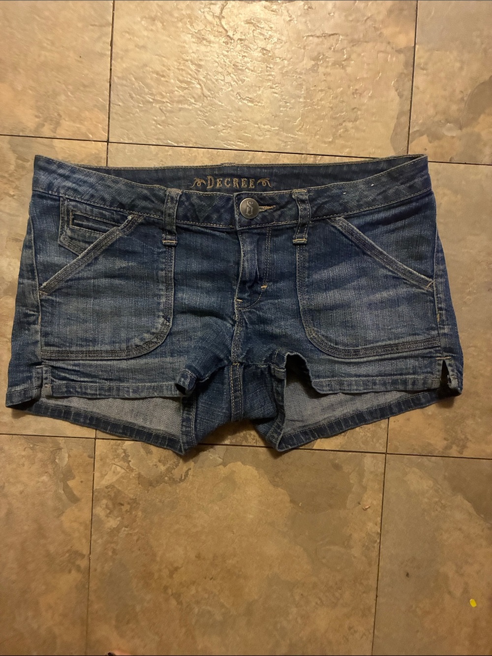 Decree Women's Dark Blue Denim Jean Shorts